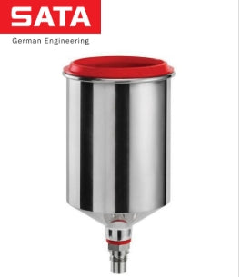 SATA® 137729 Reusable Gravity Flow Cup, 0.75 L Capacity, Aluminum, Use With: SATAminijet® 4400B Spray Guns