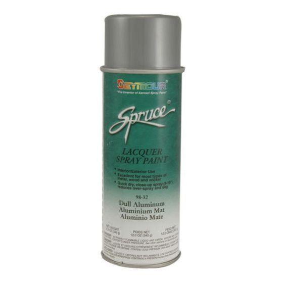 SEY.98-32.CN SEYMOUR® Spruce® 98-32 Fast Drying Metallic Spray Paint, 16 fl-oz Aerosol Can, Aluminum, 15 sq-ft Coverage