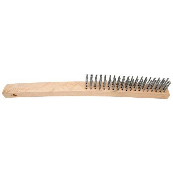 AES.4404.EA 14"WIRE BRUSH CURVED WOOD HANDLE