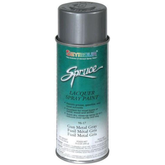 SEY.98-17 SEYMOUR® Spruce® 98-17 Fast Drying Metallic Spray Paint, 16 fl-oz Aerosol Can, Nickel, 15 sq-ft Coverage