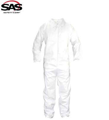 Gen-Nex® 6954 Professional Grade Heavy-Duty Crew Coverall, X-Large, Cloth-Like Fiber, White, Zipper Front