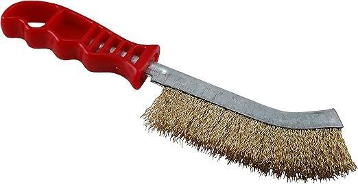 HOT.26211 5" INDUSTRIAL BRASS BRUSH, PLASTIC HANDLE