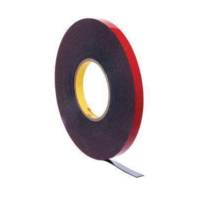 3M.6386.RL 3M™ 06386 Acrylic Plus Series Automotive Attachment Tape, 20 yd x 1/4 in, 1.12 mm THK, Black