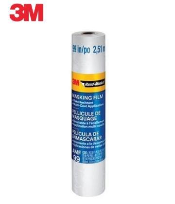 3M.90040.RL Hand-Masker™ Advanced Masking Film, 99 in W x 90 ft L, 0.35 mil THK, Transparent