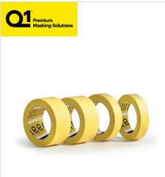 Q1® MTQ148 Premium Masking Tape, (2") 55 m x 48 mm, 125 um THK, 5/sleeve, Sun Yellow