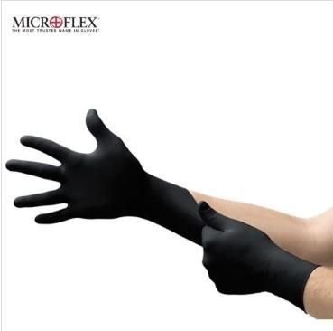 MIC.BD1001PF.BX (100) SM BLACK DRAGON P/F LATEX GLOVE