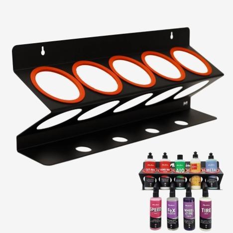 MAX.H03BH. Spray Bottle and Compound Holder - Wall Mounted 5 Holes -For 16oz bottle only