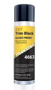 TRM.4663 TRANSTAR®  2 in 1 Trim, 20 oz Aerosol Can, Gloss Black, 5 to 10 min Curing