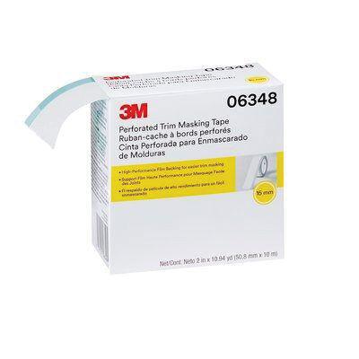 3M.6348 3M™ 06348 Perforated Trim Masking Tape, 10.94 yd x 2 in, 0.12 mm THK, 15 mm Hard Band Width, Blue
