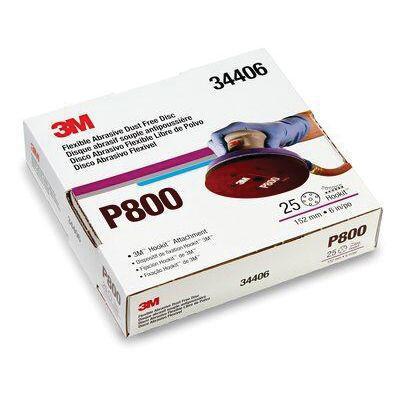 3M.34406 (25) FLEXIBLE ABRASIVE 6" DISC P800