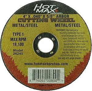HOT.26245 4" x .040" x 5/8" CUT OFF WHEEL, TYPE 1, STEEL
