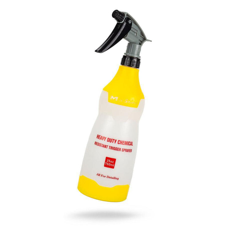 MAX.RTS750-Y Heavy Duty Chemical Resistant Spray Bottle [Yellow with Black & Grey Trigger]