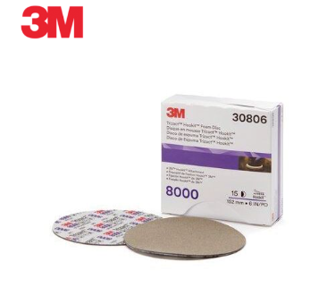 3M.30806.BX (15) 6" 8000G HOOKIT FOAM DISC