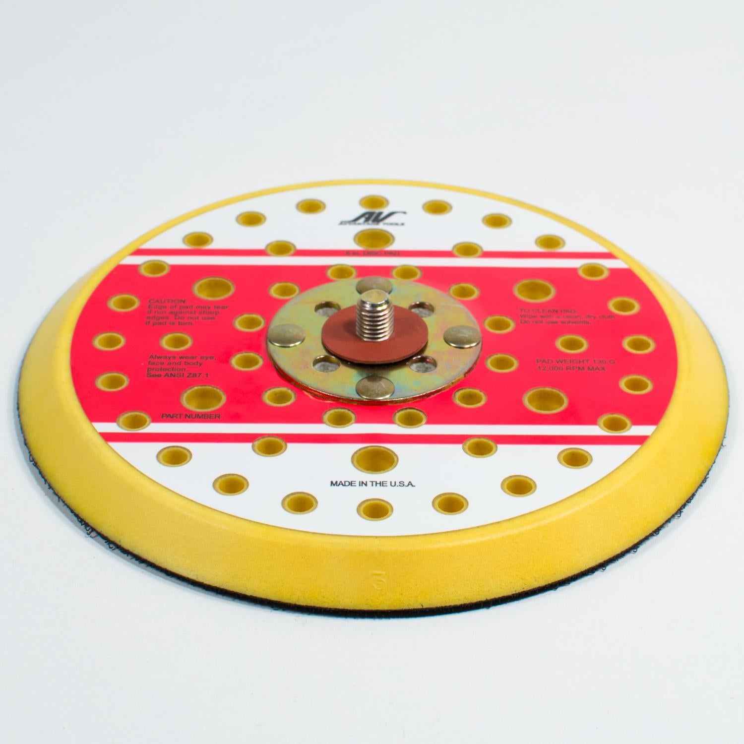 AVT.1260111.EA 6" LOW PROFILE VAC HOOK N LOOP PAD