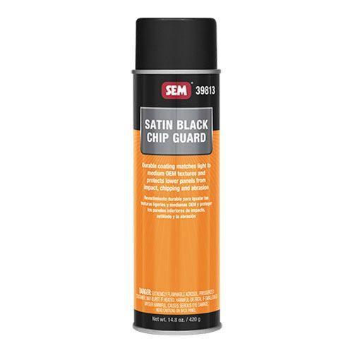 SATIN BLACK CHIPGUARD SEM® 39813 Chip Guard, 20 oz Aerosol Can, Satin Black, Fine-Medium Texture