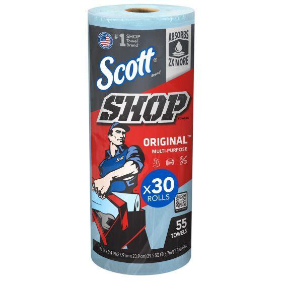 KIM.75130.PK Scott® 75130 Shop Towel, 11 in L, 9.4 in W, Paper, Blue, 1-Ply