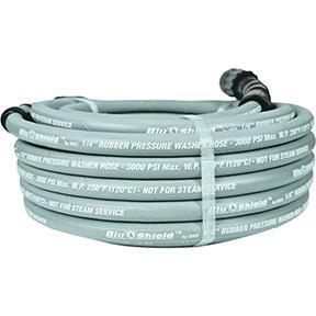BLB.PW1450-NM Blushield Rubber Pressure Washer Hose Assembly 1/4in x 50ft w/ M22 Non Marking