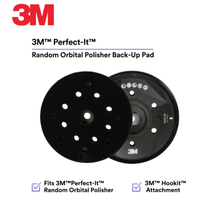 3M.34129.EA 6" R/O HOOK IT POLISHER BACK UP PAD