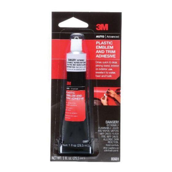 3M.3601 3M™ 03601 1-Component Plastic Emblem and Trim Adhesive, 1 oz Tube, Paste, Clear, 24 hr Curing