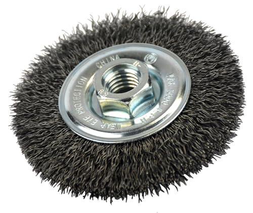HOT.26080 4"X1/2" CRIMPED WIRE WHEEL, 5/8"-11NC ARBOR