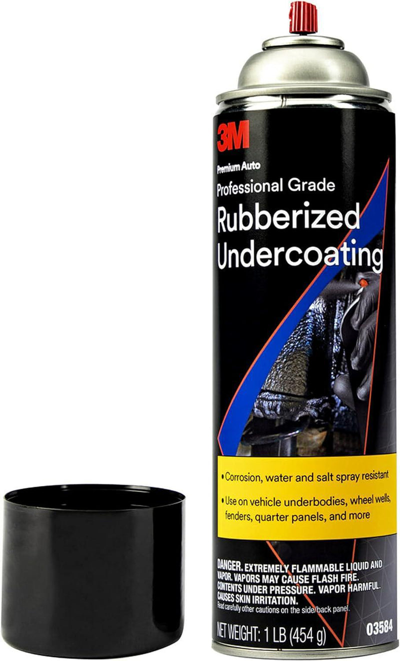 3M.03584 Professional Grade Rubberized Undercoating, 16 oz Can, Aerosol, Black, 30 min Curing