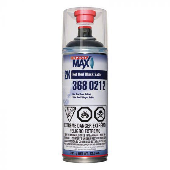 SPM.3680212 SprayMax®  2K Hot Rod Spray Paint, 12 oz Aerosol Can, Black