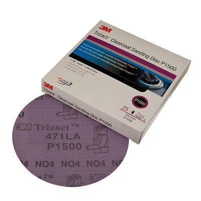 3M2094.BX Trizact™ 471LA Series Abrasive Disc, 3 in Dia, P1500 Grit, Hook and Loop, Gray