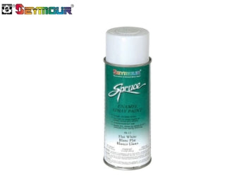 SEY.98-12.CN SEYMOUR® Spruce® 98-12 Enamel Spray Paint, 16 fl-oz Aerosol Can, Flat White, 15 sq-ft Coverage
