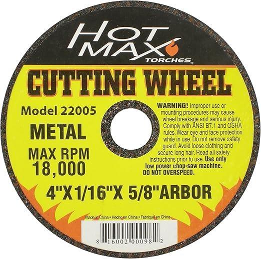 HOT.22005 4"X1/16"X5/8" CUT OFF WHEEL, TYPE 1