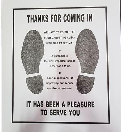 MIS.AF-PEMAT Embossed Paper Floor Mat 17"x22