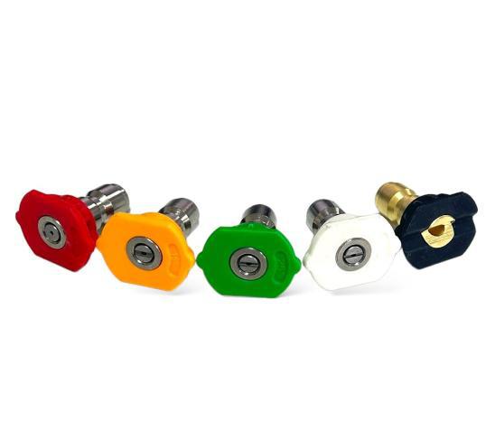 MIS.AG-TIPS Power Pressure Washer Tips, 1/4" Quick Connecting Pivoting Coupler, Pack of 5