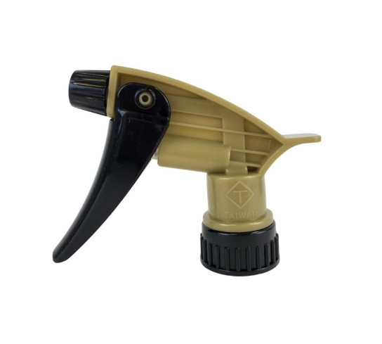 GST.AT-BLK/GLD TOLCO TRIGGER SPRAYER CHEMICAL & ACID RESISTANT, BLACK/GOLD