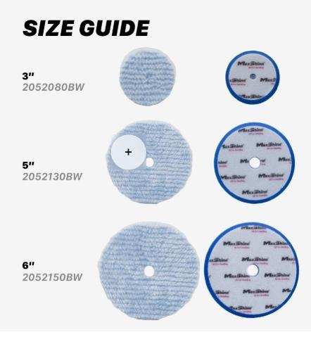 MAX.2052080BW. Synthetic wool Cutting Pad
 3 inch