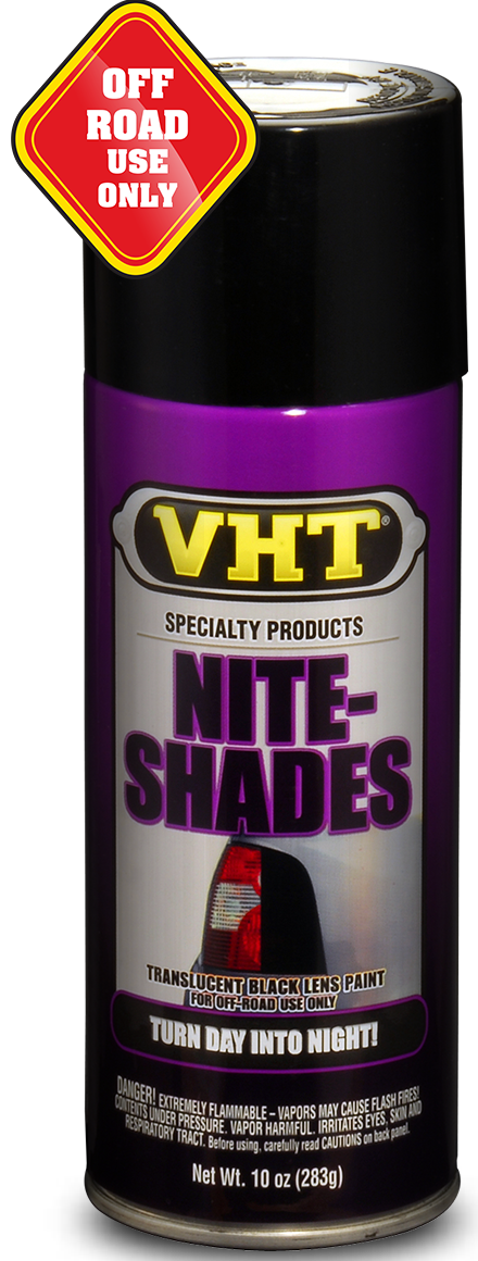 VHT.SP999 ® Nite-Shades™ Spray Paint, 11 oz Aerosol Can, Gloss Transparent Black, 1 hr Touch Curing