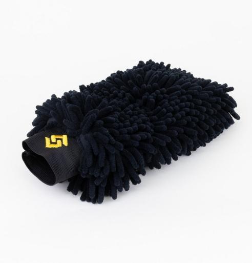 GST.AM12BLK Dark Side Chenille Wash Mitt, 1500 GSM