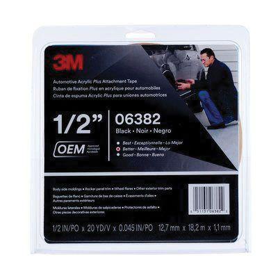 3M.6382 1/2"X20YD BLK ATTACHMENT TAPE