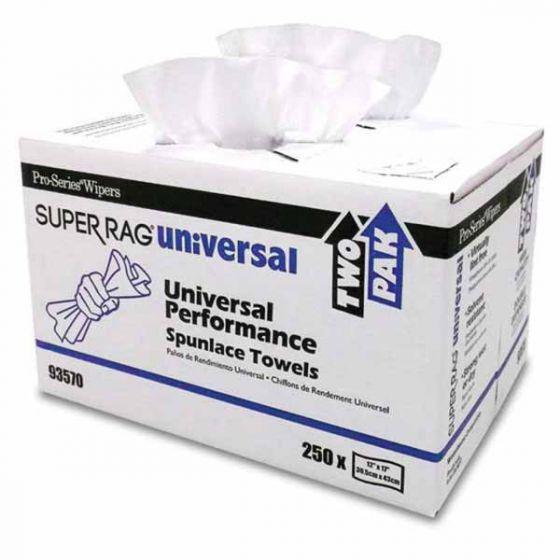 MDI.93570.EA MDI Pro-Series® Super Rag® 93570 High Performance Supreme Towel, 250, 17 in L x 12 in W, Spunlace, White