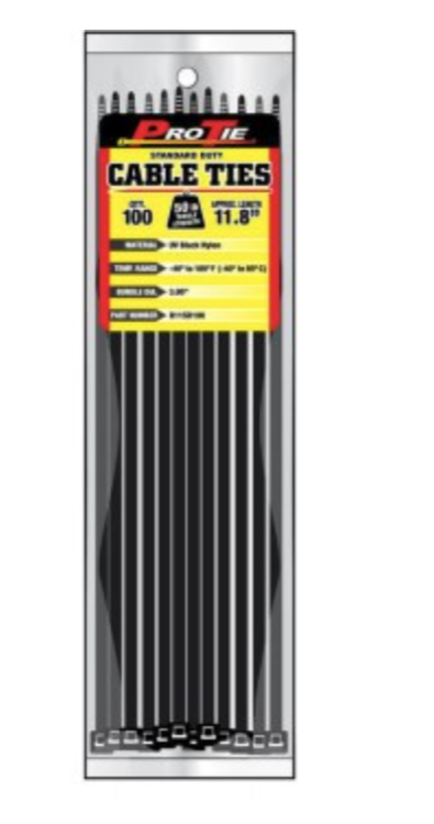 HOT.B11HD100.PK 11.9" Heavy Duty UV-Black 100/PK