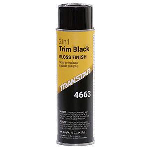 TRM.4653 TRANSTAR®  2 in 1 Trim, 20 oz Aerosol Can, Satin Black, 5 to 10 min Curing