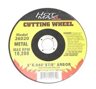 HOT.26020 6"X.040"X7/8" CUT OFF WHEEL, TYPE 1