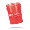 MAX.MSB002-R Maxshine Detailing Bucket -Transparent Red [5 Gal]