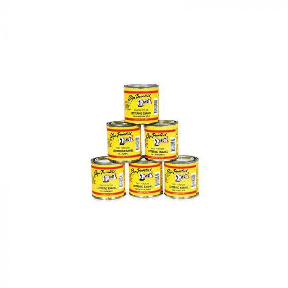 ONE.168L-QP 168L-HP Oil Based Lettering Enamel, 1/2 pt Can, Salmon Pink