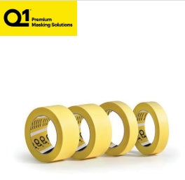 Q1® MTQ136 Premium Masking Tape, 55 m x 36 mm, 125 um THK, 6/sleeve, Sun Yellow