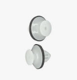White Door Moulding Retainers 8mm Hole 10mm Stem Length