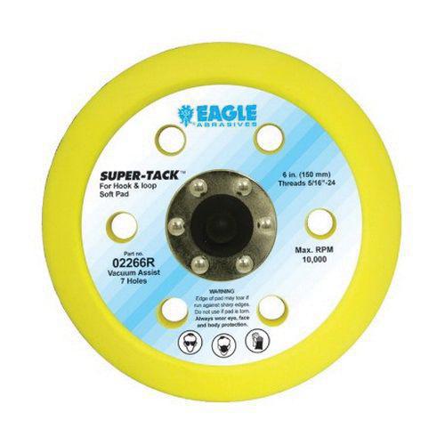 EAG.02266RB Soft Disc Pad, 6 in, 5/16-24 Arbor/Shank, Super-Tack Attachment, 7 Holes