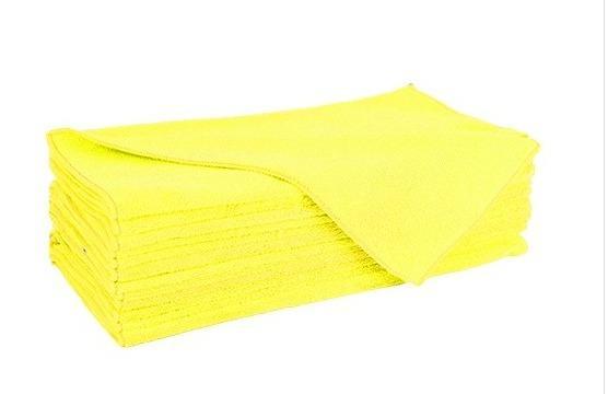 GST.MB24YLW Microfiber Basic Towel Car Wash Drying Cloths, 380 GSM, 24"x16", Yellow