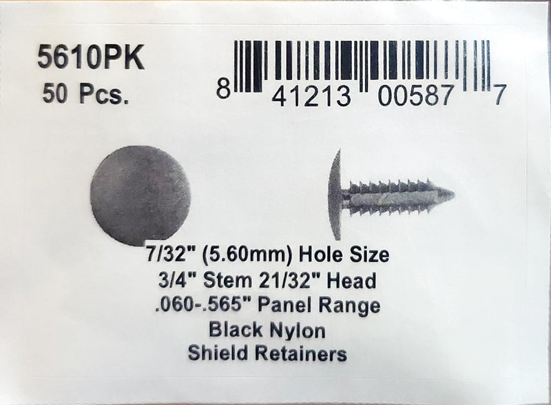 DSC.5610PK  7/32" Hole 21/32" Hd 3/4" Stem