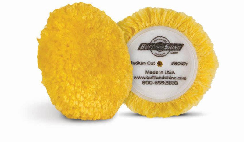 BUF.301GY 3" Yellow Wool Blend Grip Pad
