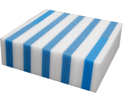 1st.AS-WHT/BLU Mighty Sponge Pad Stain Remover Eraser interior Detail, Blue & White