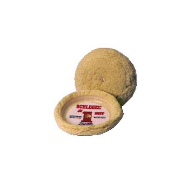 SCH.175C Fast Change Buffing Pad, 1-1/2 in Dia, Hook and Loop Attachment, 100% Wool Pad